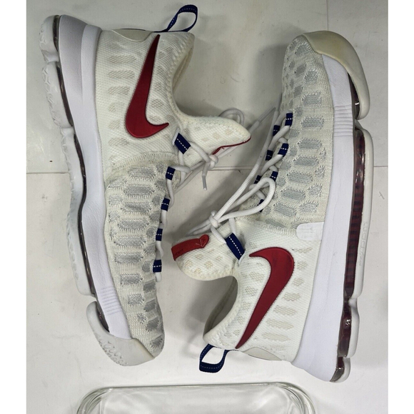Nike KD9 Olympic Men's 9.5 US Shoes 843392-160 White Red Blue USA - Picture 12 of 16